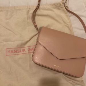 Mansur Gavriel Calf Envelope Cross Body Blush Pink